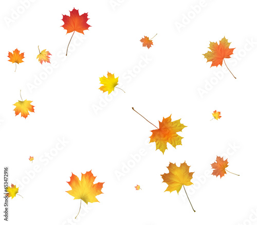 Background with golden autumn leaves