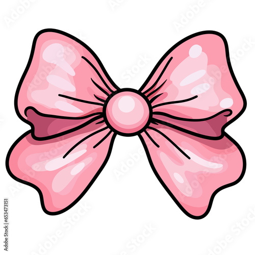 cute ribbon bow cartoon