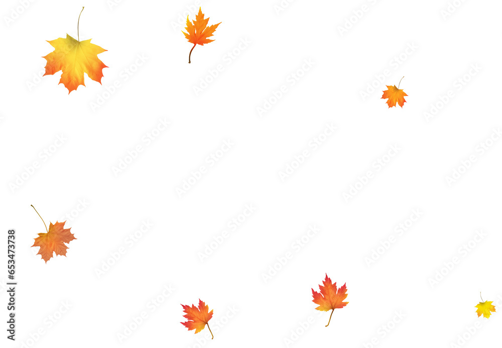 Pattern with Colorful Autumn leaves.