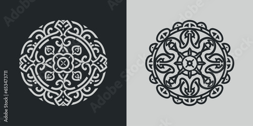 Illustration of an ornament in Nordic and Scandinavian style for logo