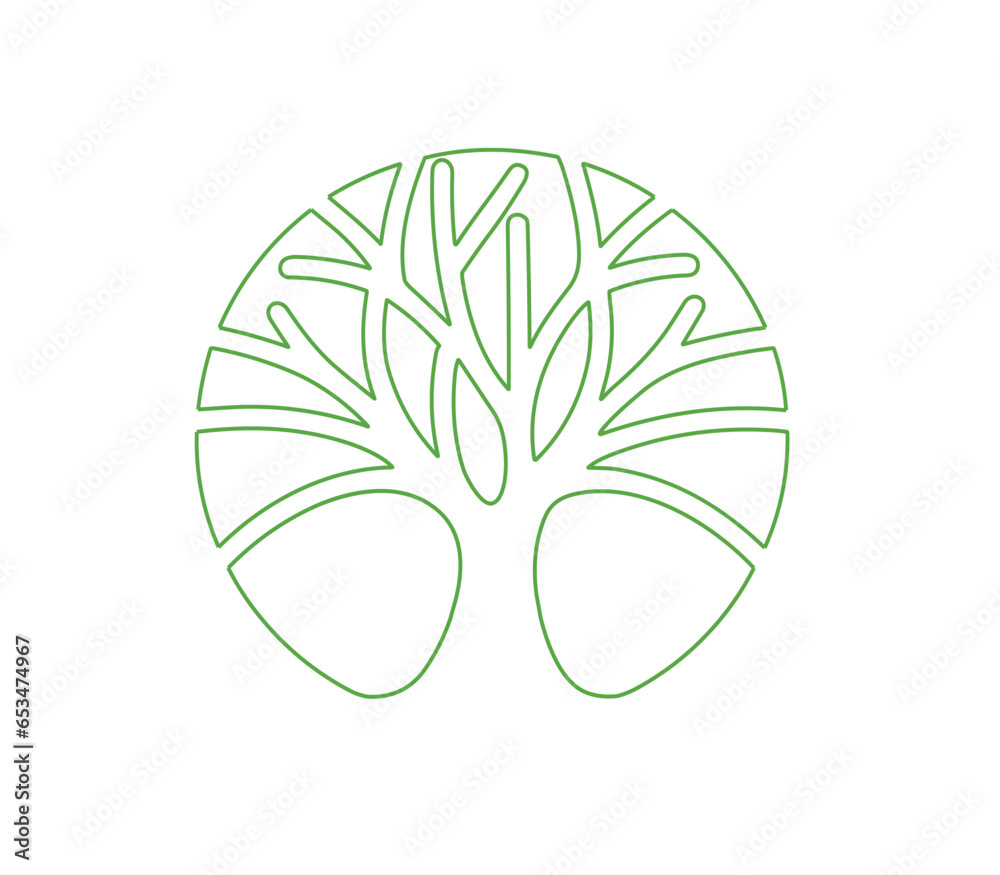 Tree logo image creative cartoon PNG design Tree logo image creative cartoon PNG design