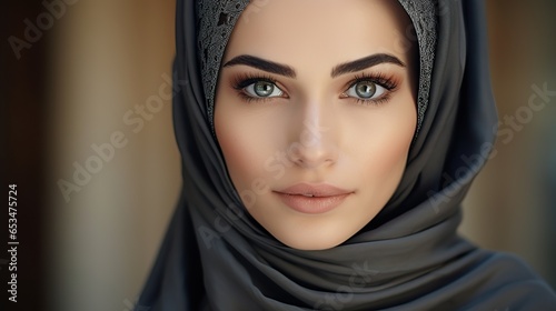 9 Arabic Beautiful Woman in Hijab - Generated using AI