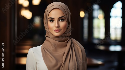 7 Arabic Beautiful Woman in Hijab - Generated using AI