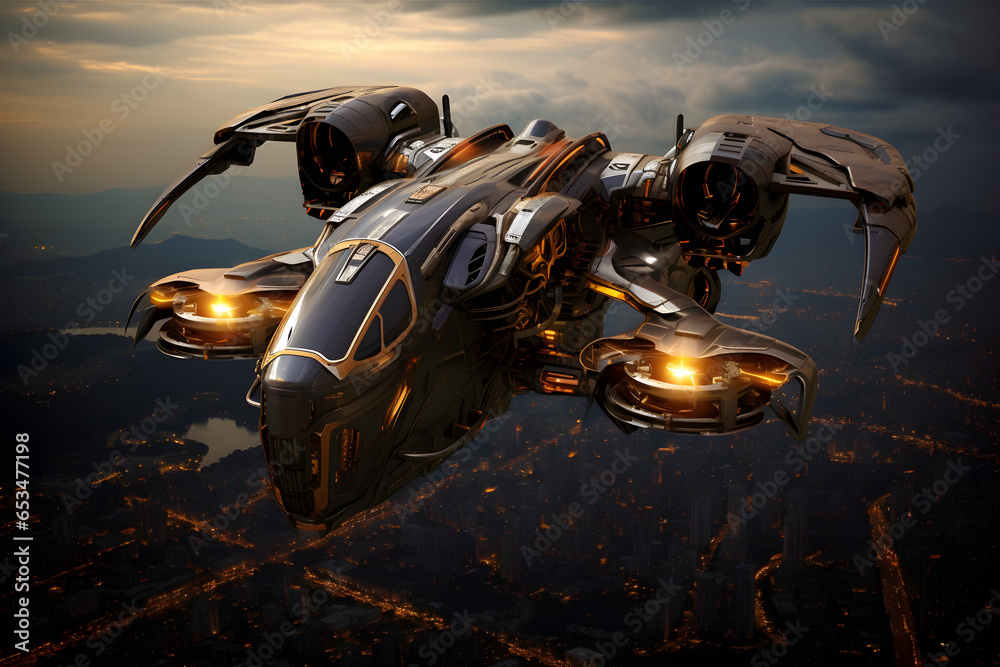 futuristic gunship concept futuristic gunship concept
