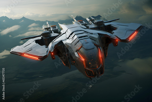 futuristic gunship concept photo