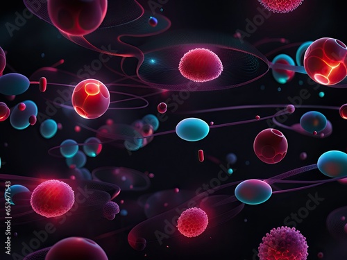 Human blood cell, health and medical concept background. photo
