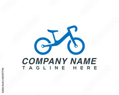 Simple and minimal bicycle logo design template. Design for bicycle shop, bicycle race event, cycling, brand and business.