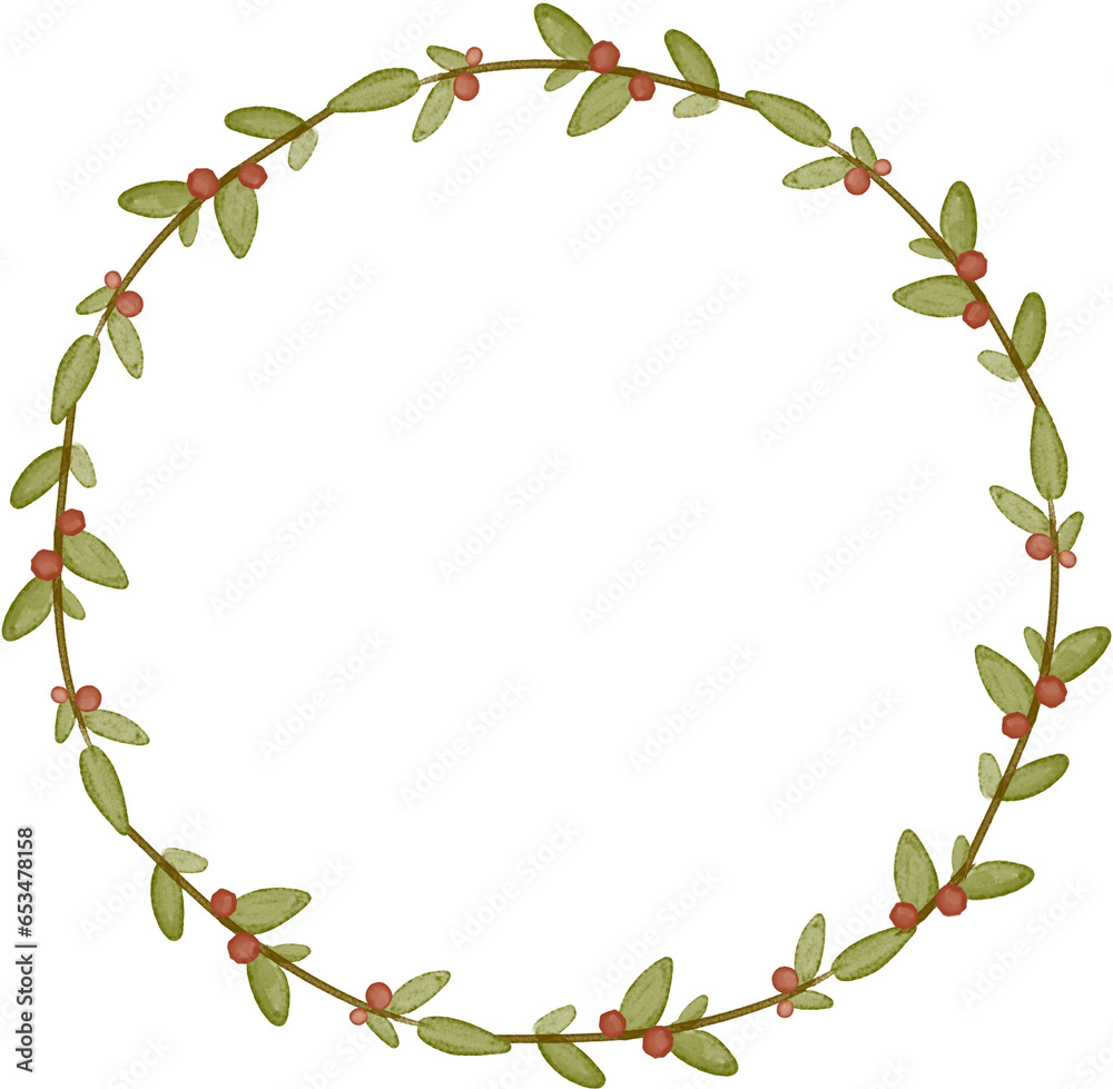 Watercolor Woodland Branches Wreath Frame Watercolor Woodland Branches Wreath Frame