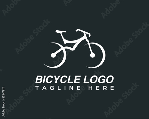 Simple and minimal bicycle logo design template. Design for  bicycle shop  bicycle race event  cycling  brand and business.