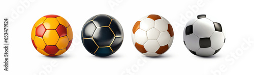 Set of four soccer ball © Lusi_mila