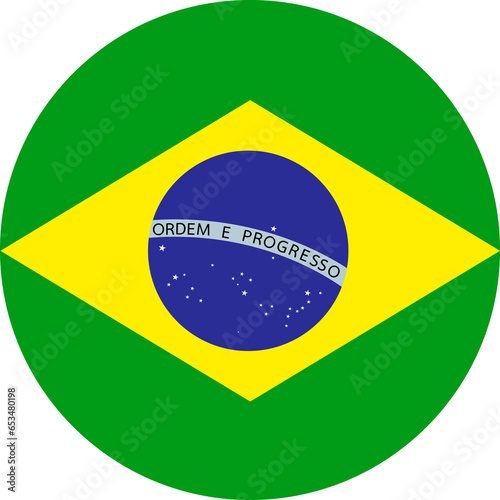 Brazil Flag Round Icon