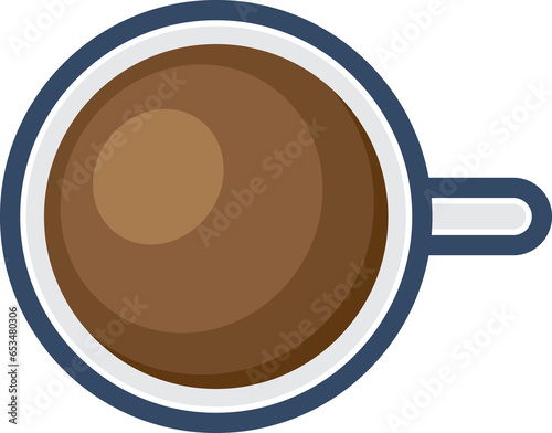Top View of Coffee Cup Line...