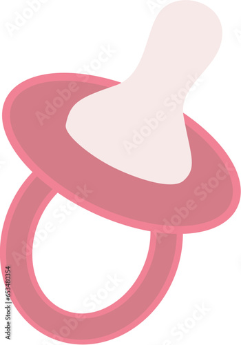 Pink Baby Pacifier, Infant Soother, Childcare Icon