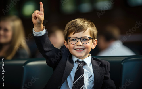 Smiling child in a class at...