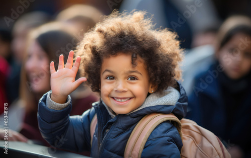 Smiling child in a class at...