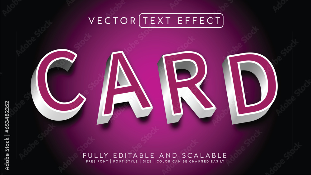 3D Text Effect _Fully Editable and Scalable Vector (Card) 3D Text Effect _Fully Editable and Scalable Vector (Card)