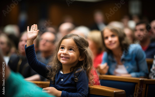 Smiling child in a class at...