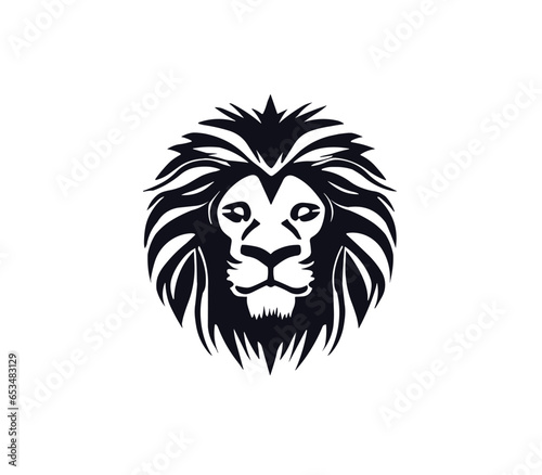 Lion head logo PNG design vector illustration