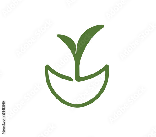 Plant in the pot leaf in vase illustration vector PNG image
