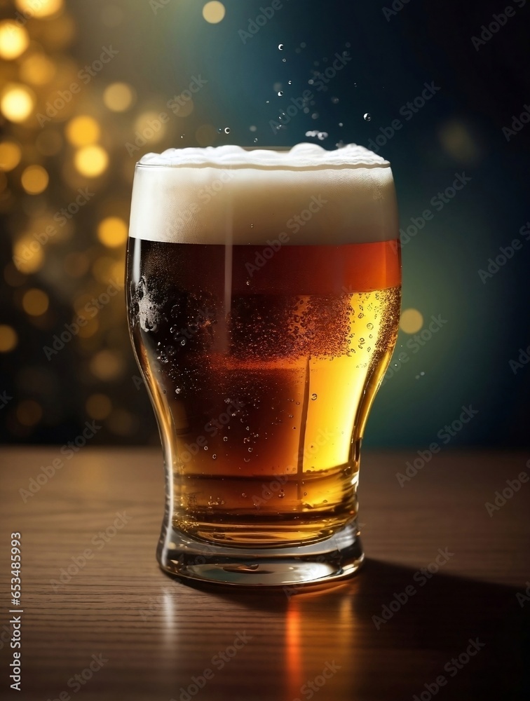 Una cerveza con espuma Una cerveza con espuma