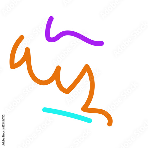 Colorful scribble abstract vector 