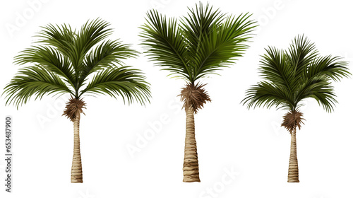 
Palm trees collection, transparent PNG