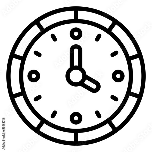 Time icon, line icon style