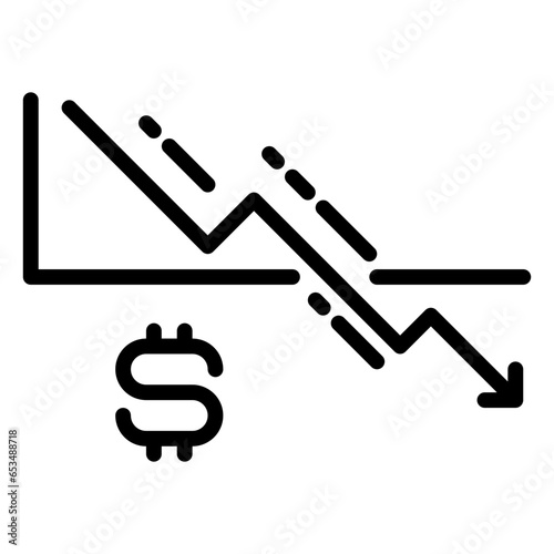 Decrease icon, line icon style