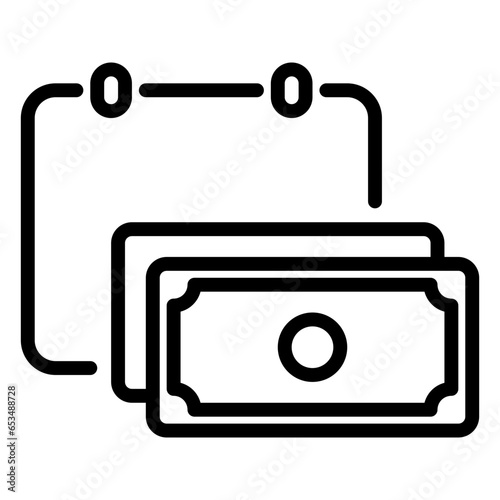 payment day icon, line icon style