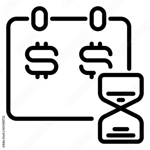 Installments icon, line icon style