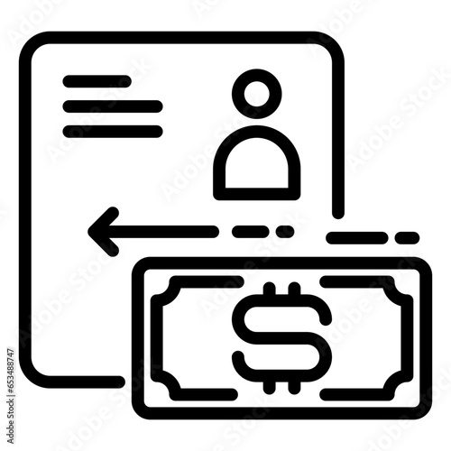 lending icon, line icon style