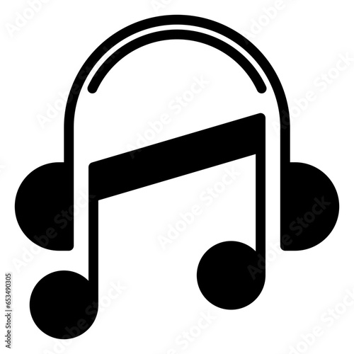Music icon, glyph icon style