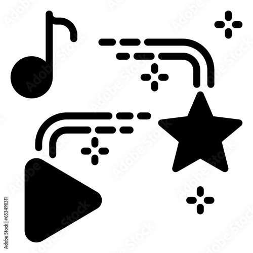 Entertainment icon, glyph icon style