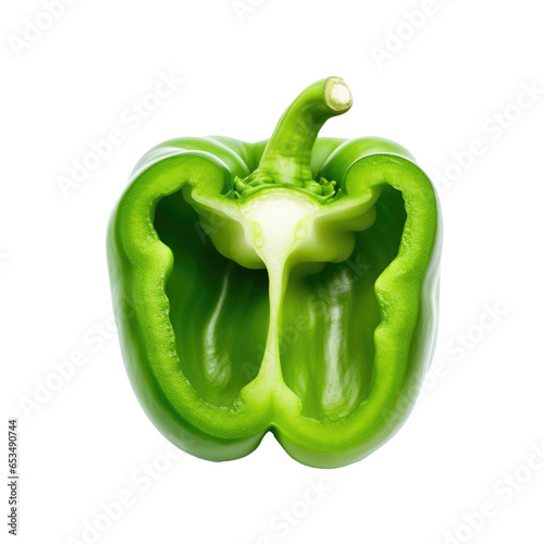 Green Bell Pepper Isolated ...