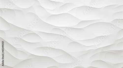 Crumpled white paper texture isolated background. AI generated image