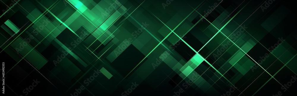 abstract green background with lines and squares, Web banner. Wide. Panoramic., texture abstract green background with lines and squares, Web banner. Wide. Panoramic., texture
