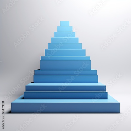 Growth stairs graph rendering isolated background. AI generated image