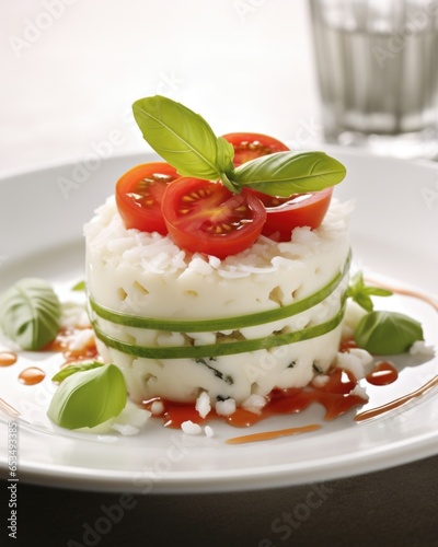 Prepare to be captivated by the tantalizing allure of Margherita Risottos vibrant composition. Soft, plump grains of Arborio rice enrobe succulent tomatoes, bursting their flavorful juices