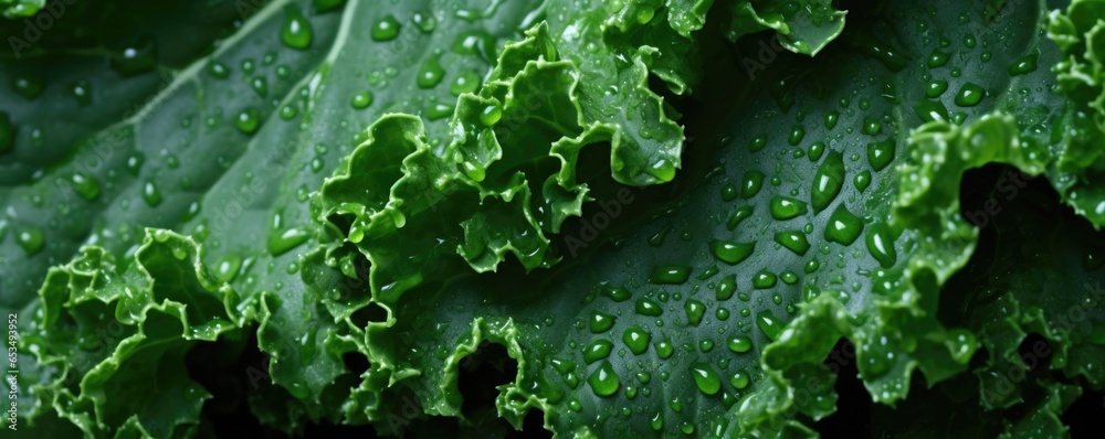 A macro shot of kale showcases the intricate s that run through each leaf, hinting at its incredible nutritional value. A macro shot of kale showcases the intricate s that run through each leaf, hinting at its incredible nutritional value.