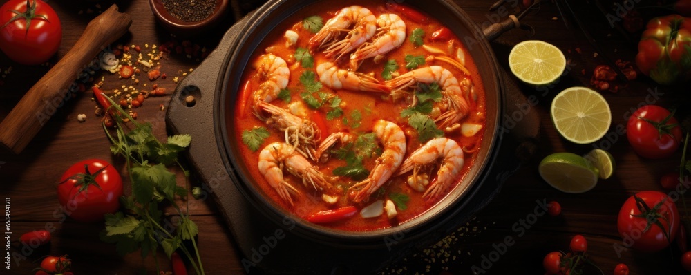 A bold and daring variant of Tom Yum, this fiery rendition is not for the faint of heart. Laden with aromatic es and invigorating chilies, it takes your taste buds on an unforgettable journey