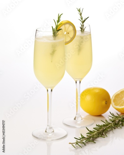 Transport yourself to an Italian vineyard with this exquisite blend of orangeinfused vodka, a splash of zesty lemon juice, homemade thyme syrup, and a touch of sparkling prosecco, garnished
