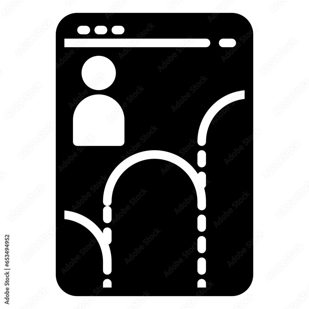 Bounce Rate icon, glyph icon style Bounce Rate icon, glyph icon style