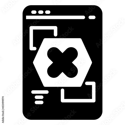 ads block icon, glyph icon style