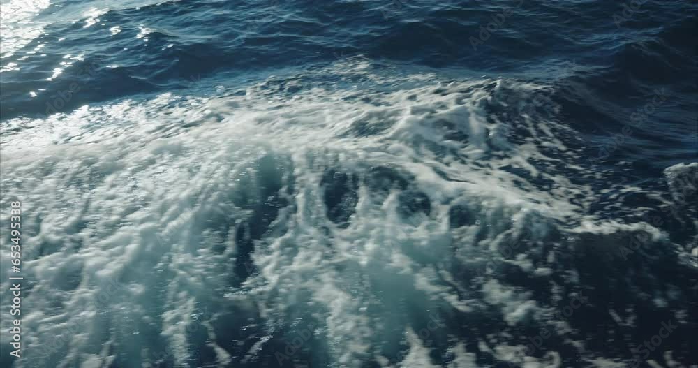 Close-up view of foamy waves in the Adriatic Sea Close-up view of foamy waves in the Adriatic Sea