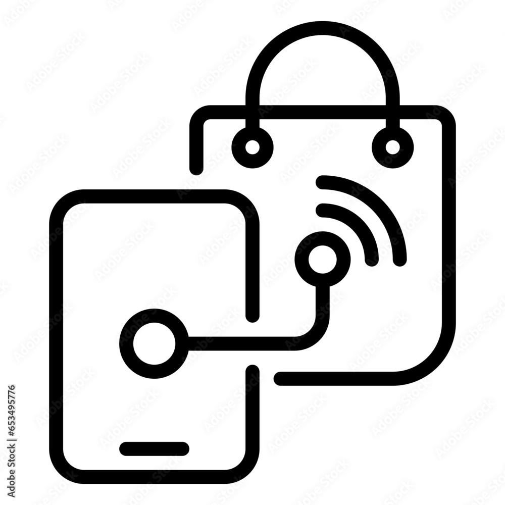 Online Shopping icon, line icon style Online Shopping icon, line icon style