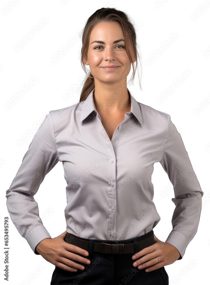 woman standing isolated on a transparent background, good fit looking woman, super realistic studio shot woman standing isolated on a transparent background, good fit looking woman, super realistic studio shot