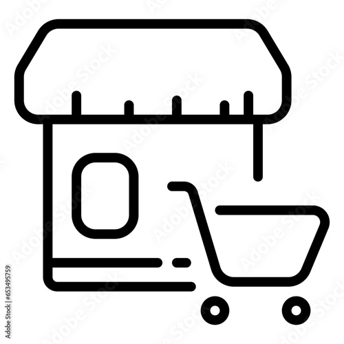 Shop icon, line icon style