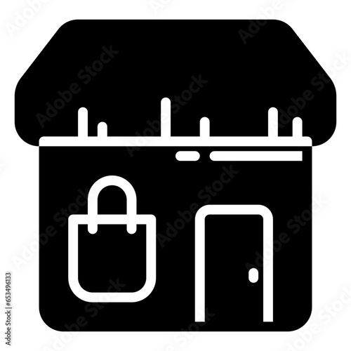 Store icon, glyph icon style