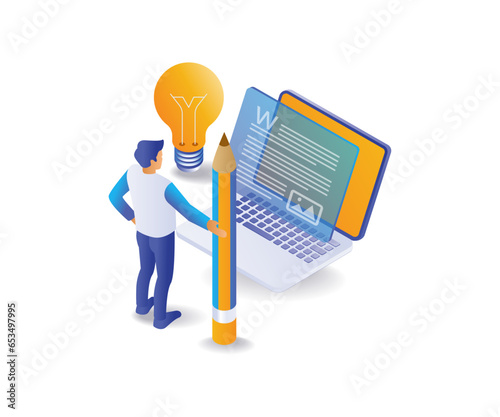 Men draft articles with fresh ideas