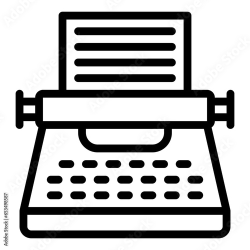 Typewriter analog icon